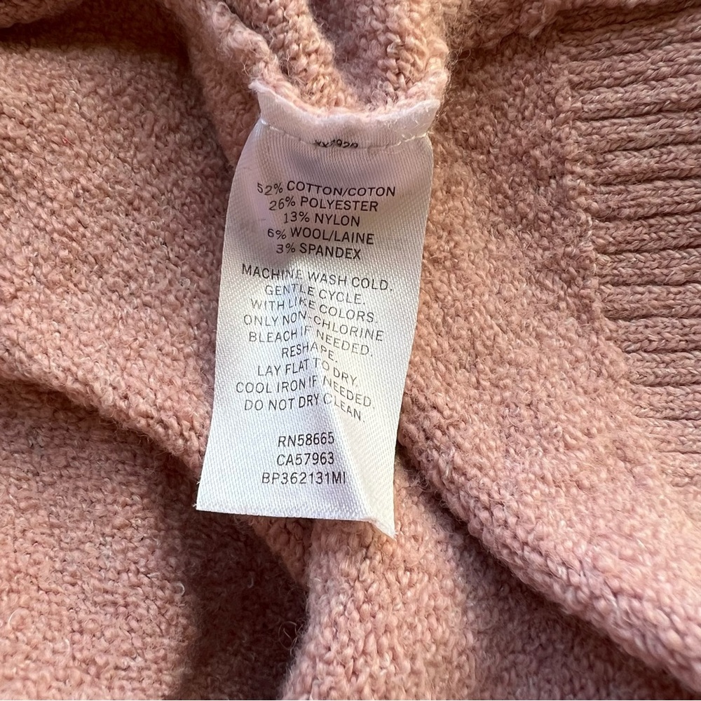 Nordstrom’s BP Mock Neck Bell Sleeves Pink Sweater Size XXS - Picture 6 of 8